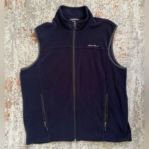 Eddie Bauer Men's Dark Blue Fleece Vest